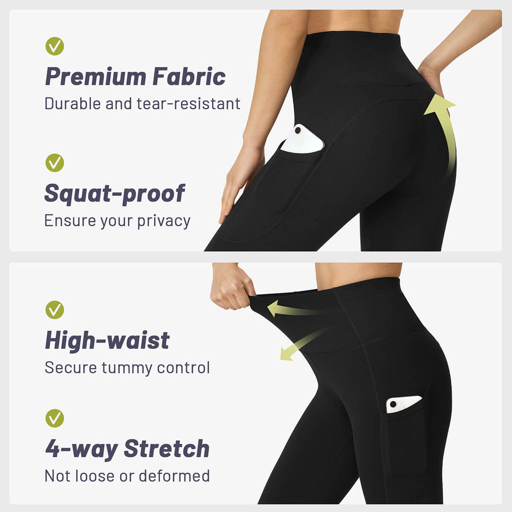 Custom High-Waisted Athletic Leggings - High Intensity Fabric - Tummy Control Squat-Proof Leggings