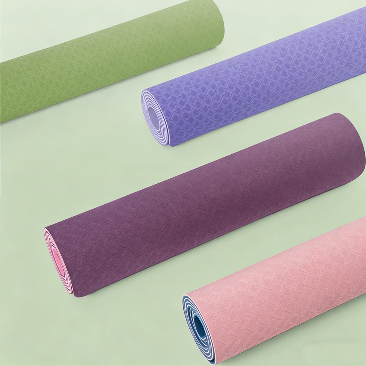 Custom Yoga Mats with Double-Side Texture for Fitness