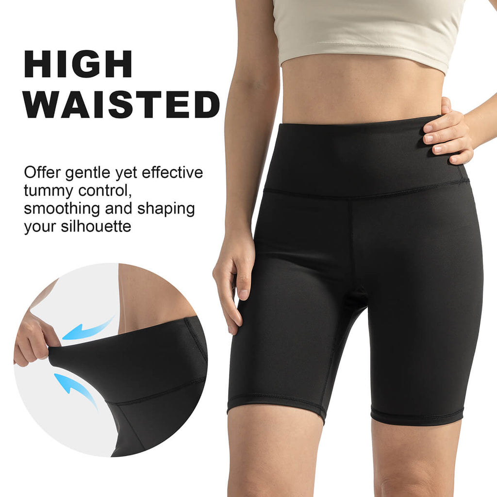 Custom High Waisted Yoga Shorts - Squat Proof & Ultra Soft Workout Shorts