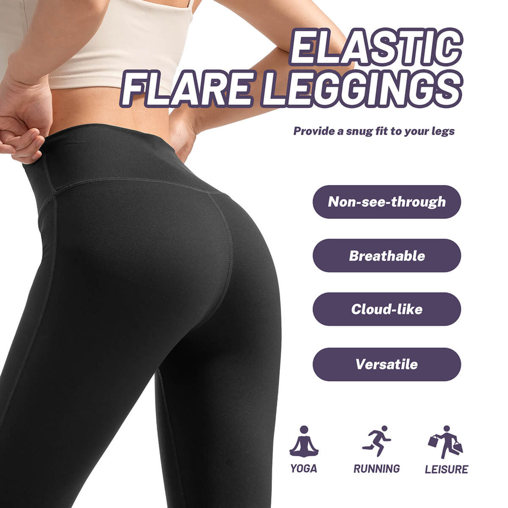 Custom High-Waisted  Flare Yoga Pants - CloudStretch™ Fabric -  Squat-Proof Leggings