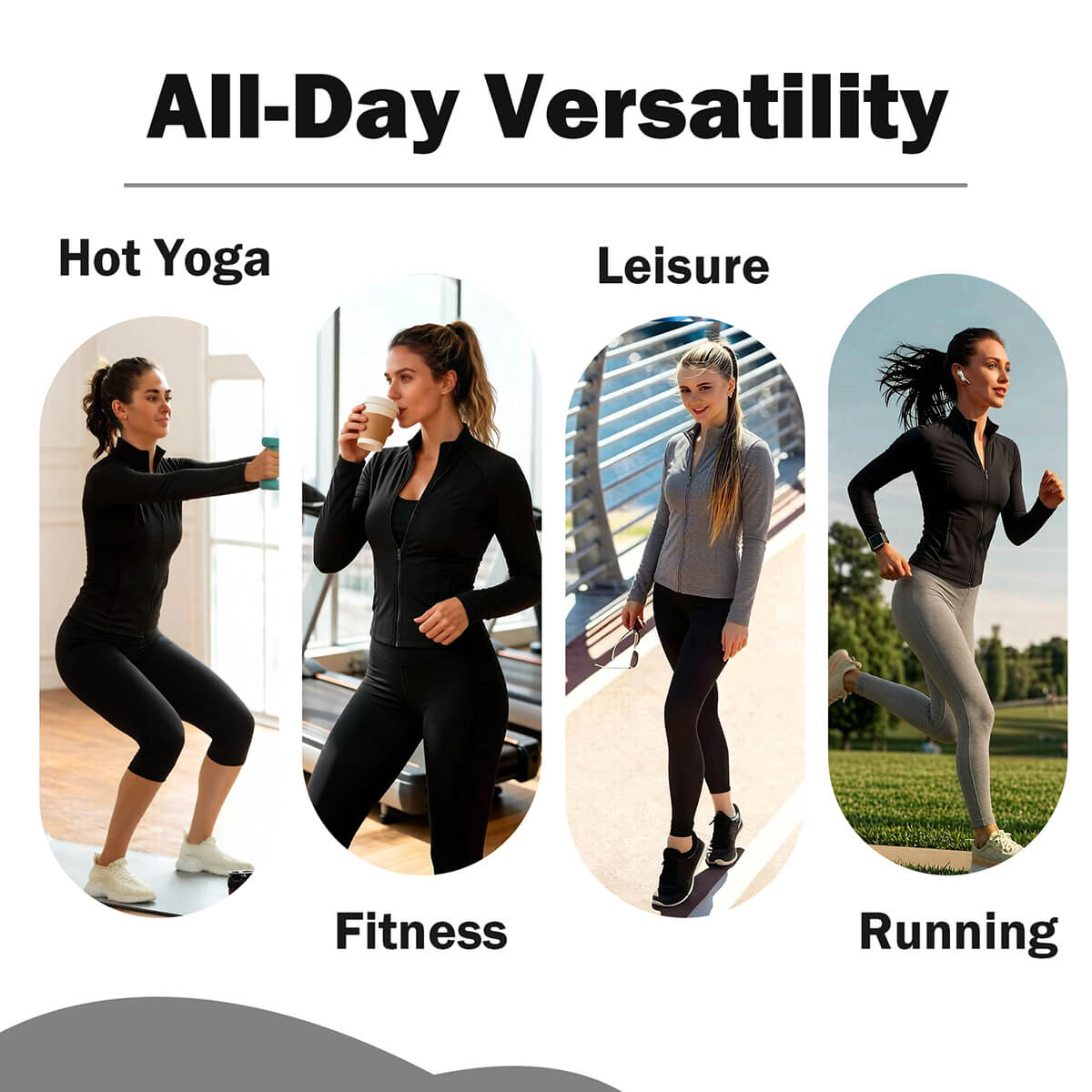 Custom Ultra-Soft Full-Zip Yoga Jacket with Thumb Holes