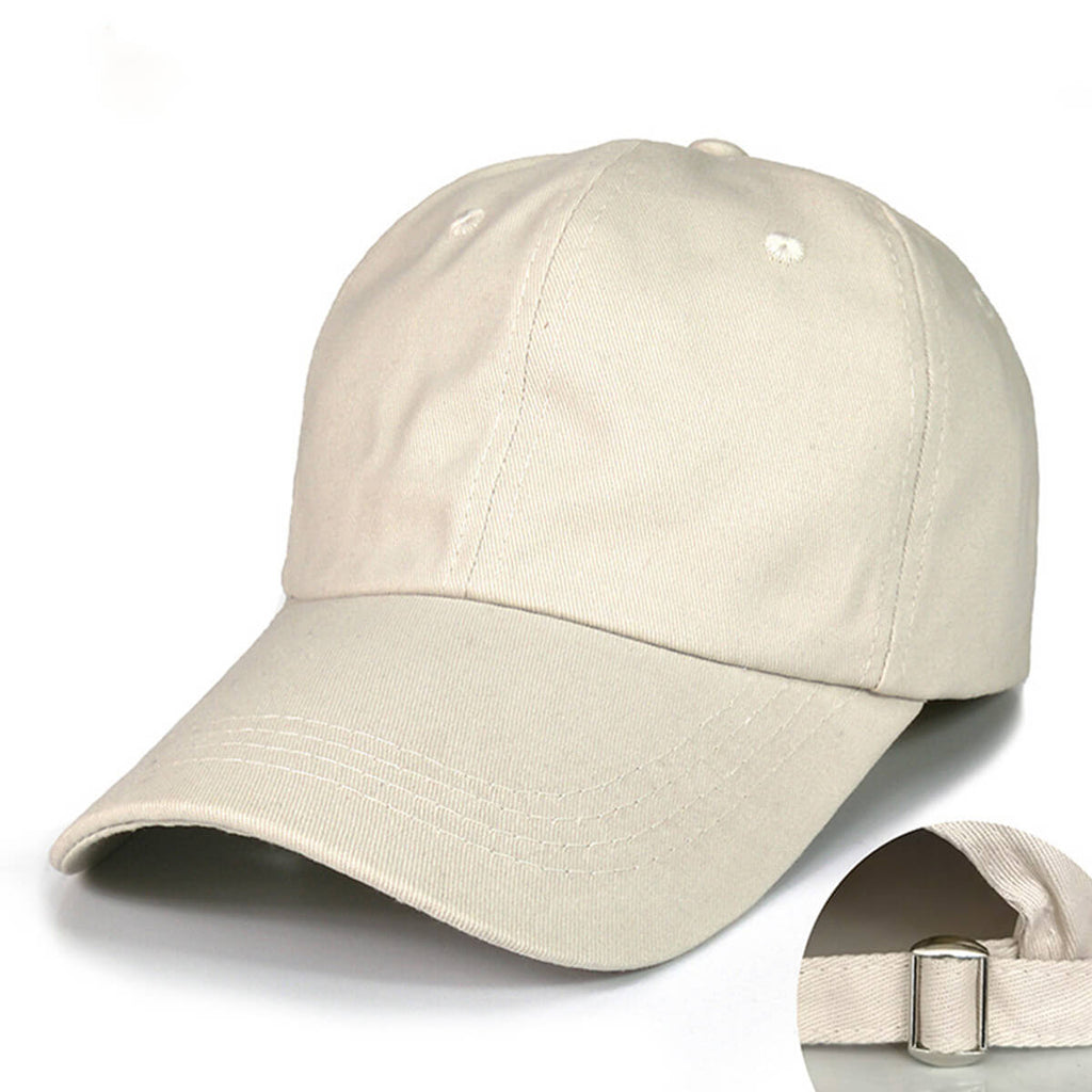 Low Profile Soft Cotton Dad Hat - Adjustable Blank Cap for Men & Women