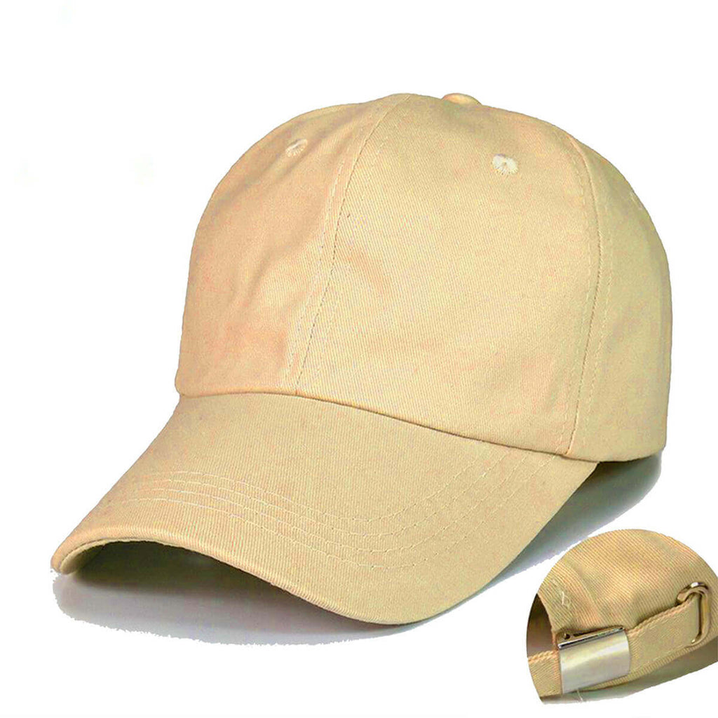 Low Profile Soft Cotton Dad Hat - Adjustable Blank Cap for Men & Women