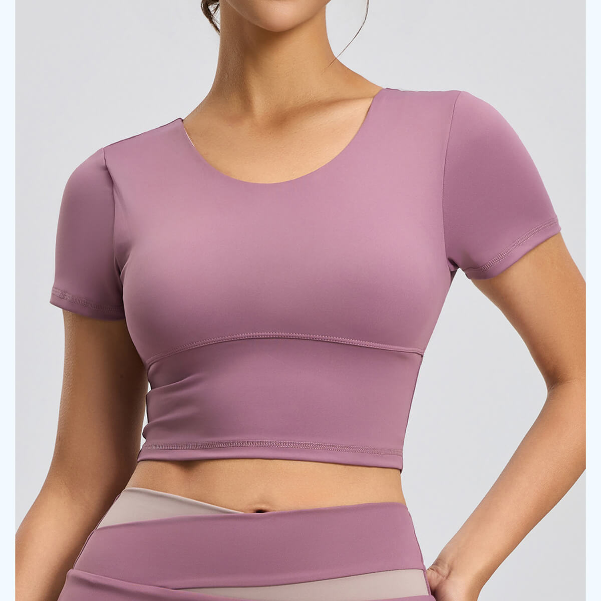Women's Buttery Soft Criss Cross Back Yoga Top | Padded Workout Crop Tee