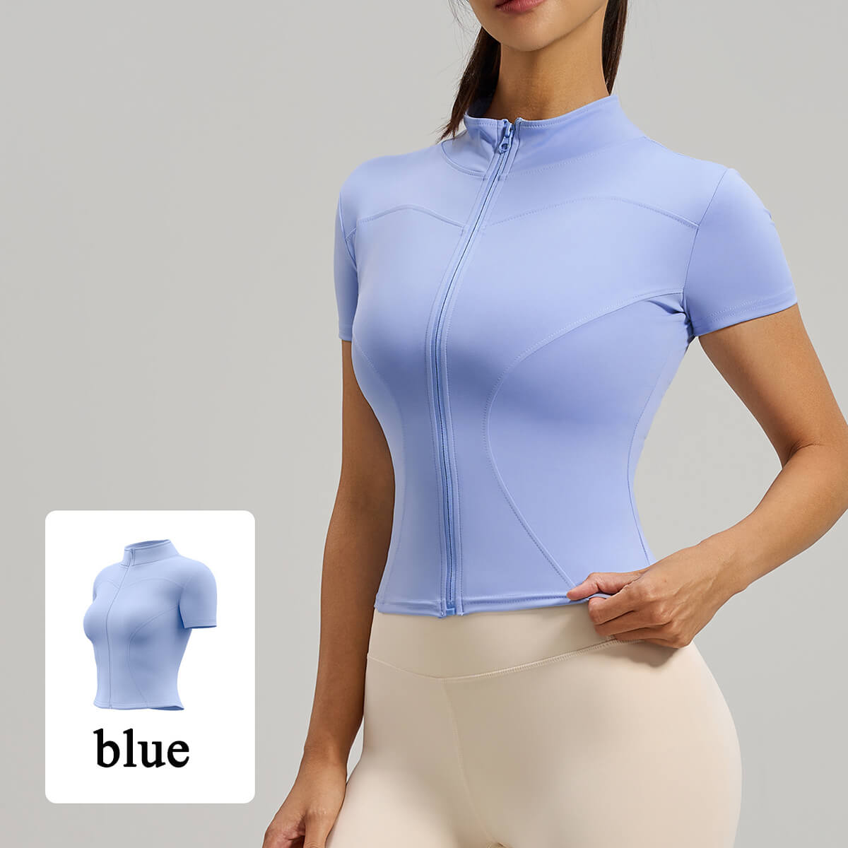 Custom Women's High-Stretch Yoga Short Sleeve Jacket