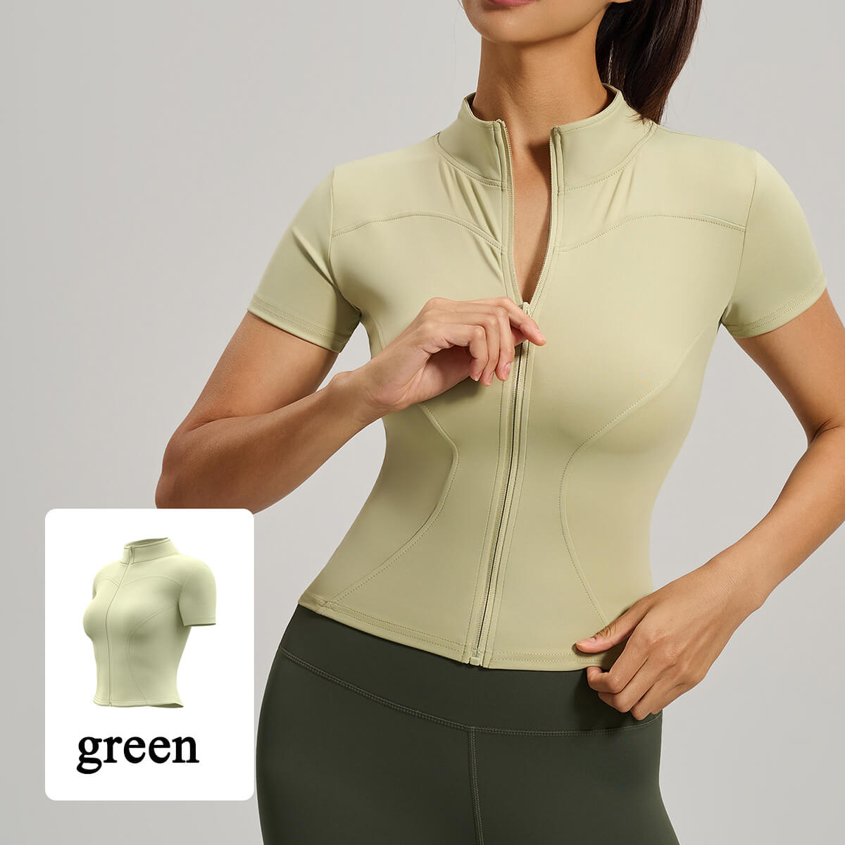Custom Women's High-Stretch Yoga Short Sleeve Jacket