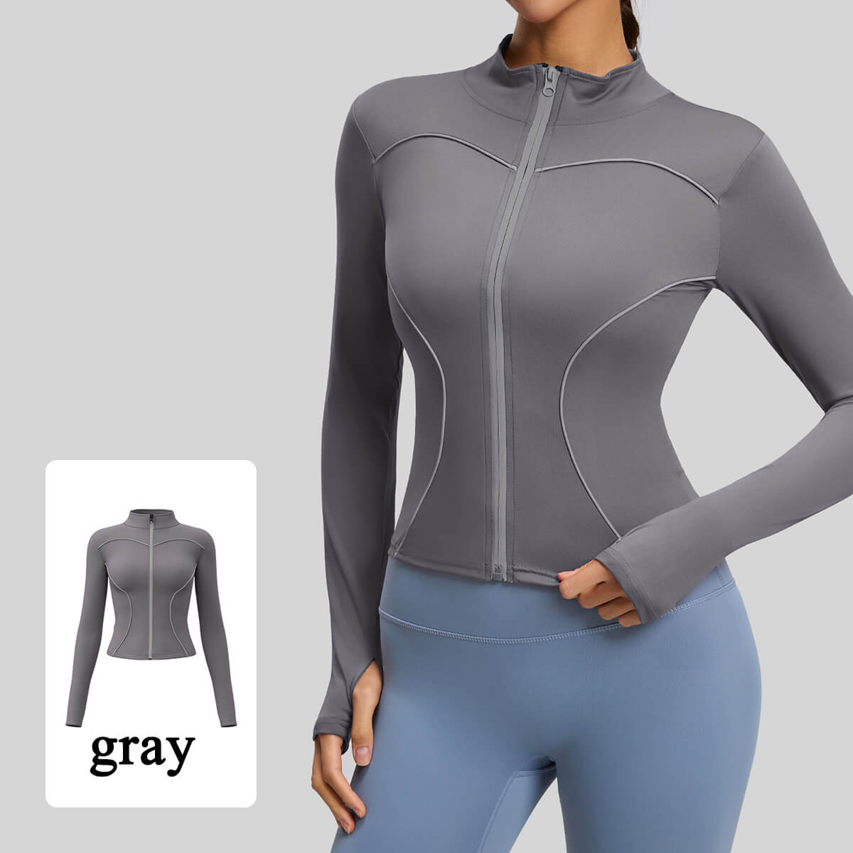 Custom Women's Reflective Slim Fit Night Running Jacket with Stand Collar