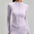Custom Women's Side Pocket Yoga Jacket for Running, fitness and Outdoor