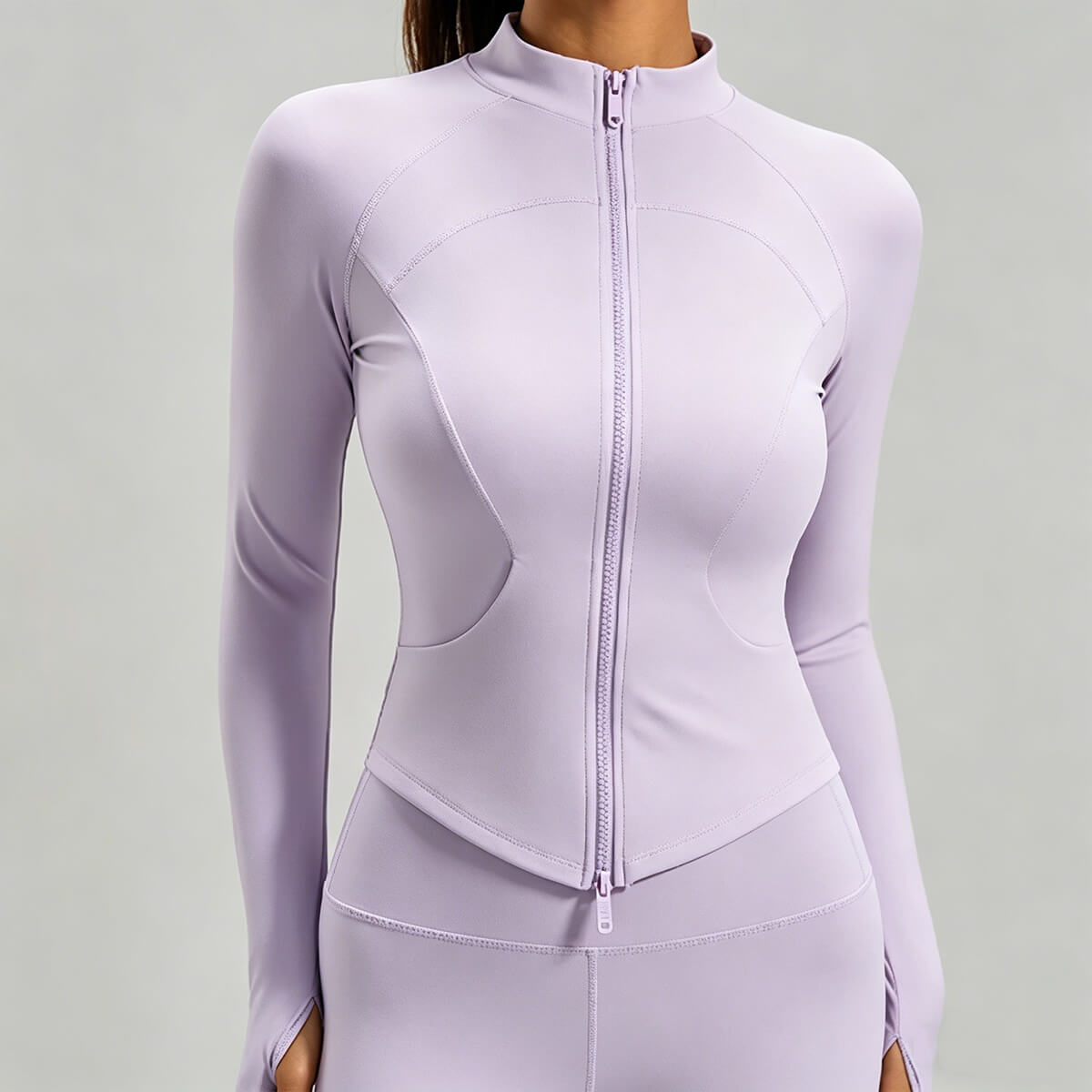 Custom Women's Side Pocket Yoga Jacket for Running, fitness and Outdoor
