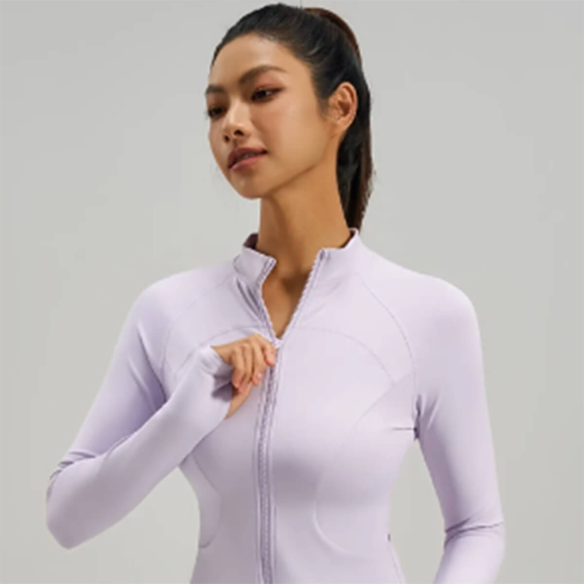 Custom Women's Side Pocket Yoga Jacket for Running, fitness and Outdoor