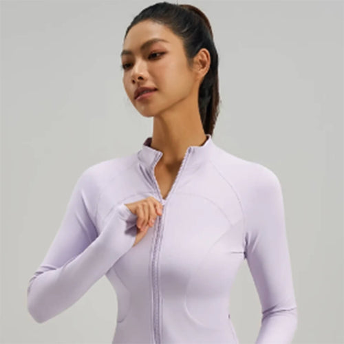 Custom Women's Side Pocket Yoga Jacket for Running, fitness and Outdoor