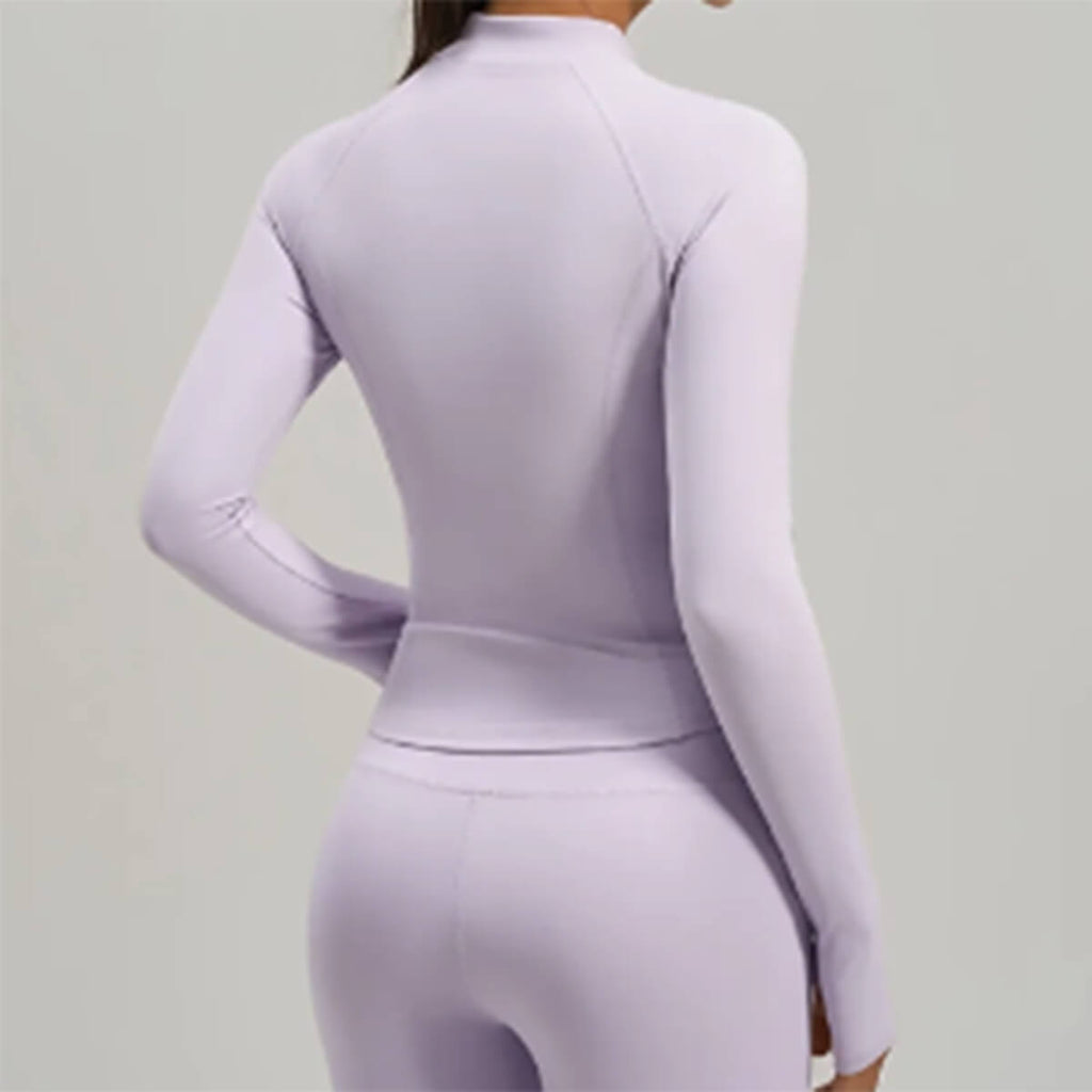 Custom Women's Side Pocket Yoga Jacket for Running, fitness and Outdoor
