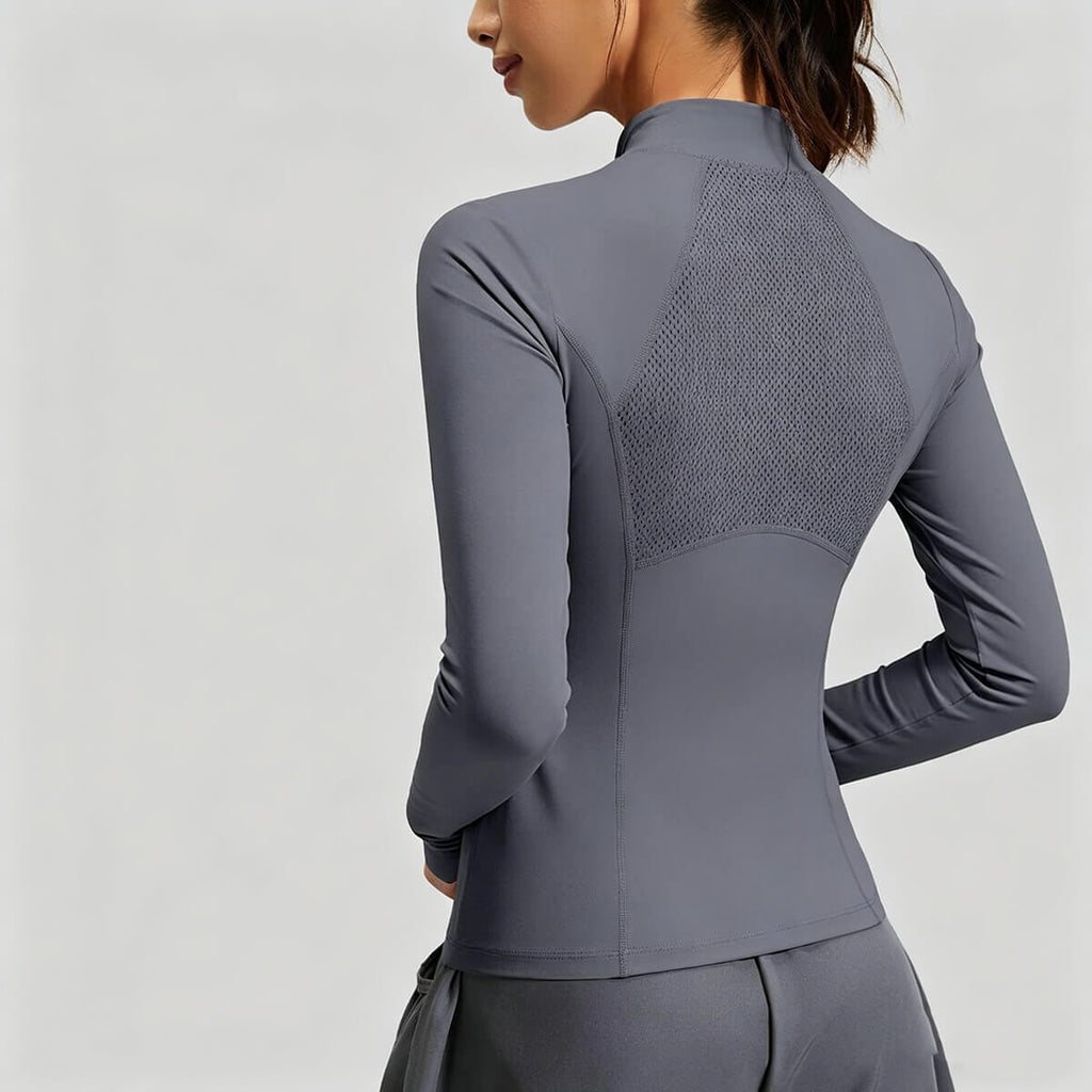 Custom Women's Breathable Long Sleeve Top for Pilates, Yoga, Running