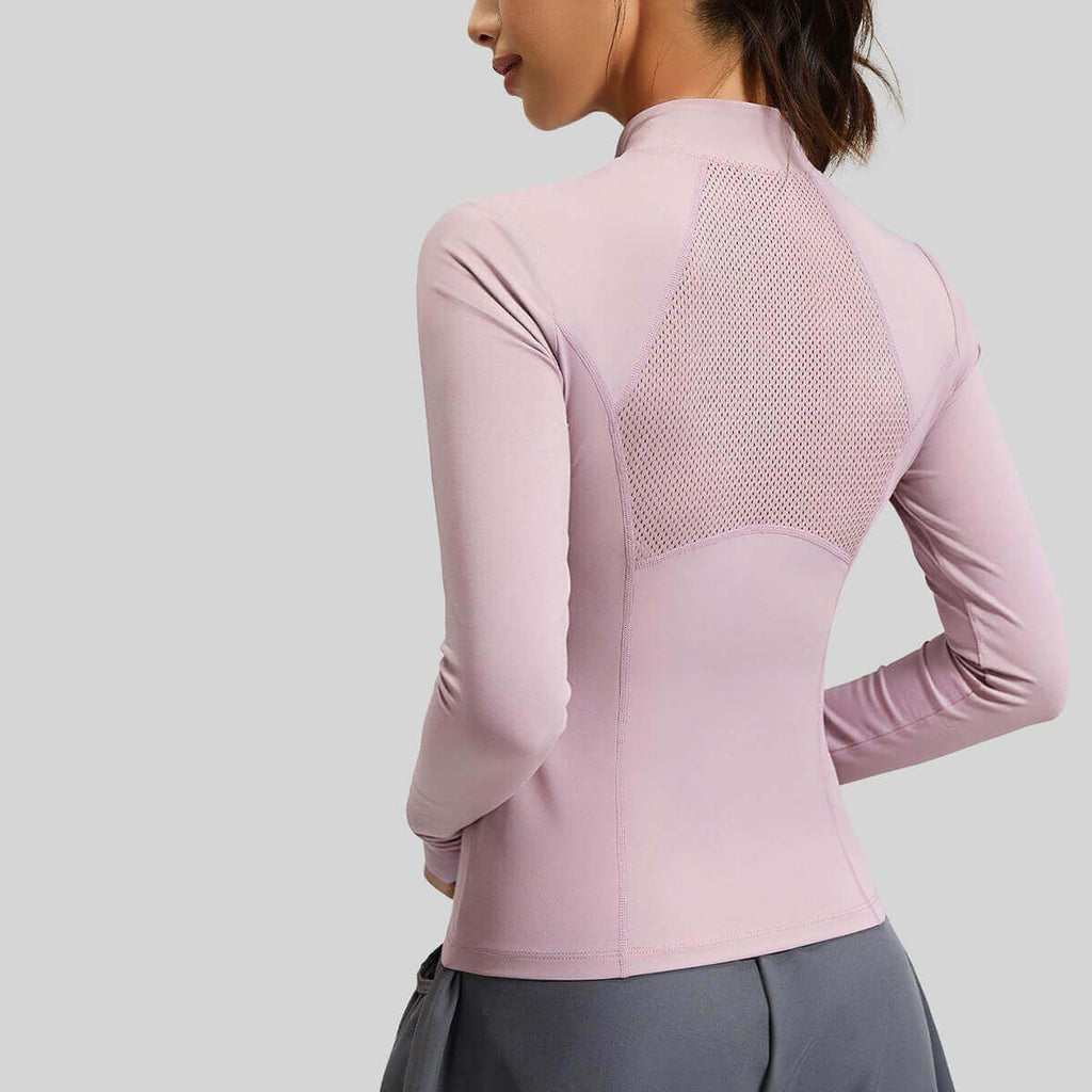 Custom Women's Breathable Long Sleeve Top for Pilates, Yoga, Running