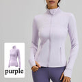 Women's Slim Fit Full Zip Yoga Jacket | Slimming Athletic Workout Top with Pockets