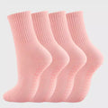 Women's breathable arch support pilates grip socks in pink with custom logo, direct clothing manufacturer.
